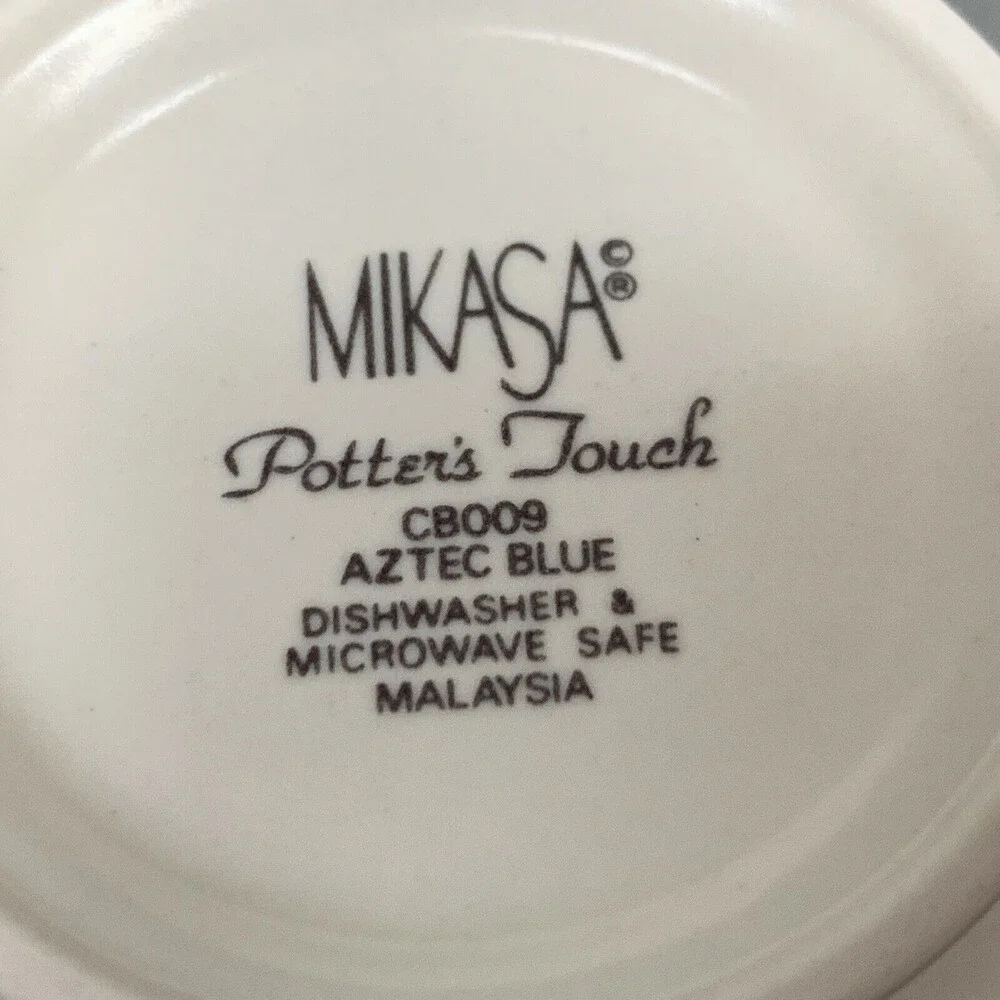 Mikasa Potter's Touch Aztec‎ Blue Coffee Cup CB009